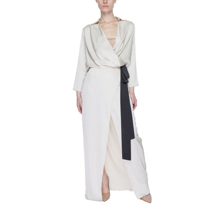 Sandro Ferrone Beige Polyester Long Dress 1728,71956299936,Beige,Clothing,Dresses - Clothing,IT40 | XS,Long - Dresses - Clothing,New with tags,Sandro Ferrone,Women