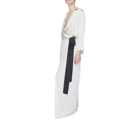 Sandro Ferrone Beige Polyester Long Dress 1728,71956299936,Beige,Clothing,Dresses - Clothing,IT40 | XS,Long - Dresses - Clothing,New with tags,Sandro Ferrone,Women