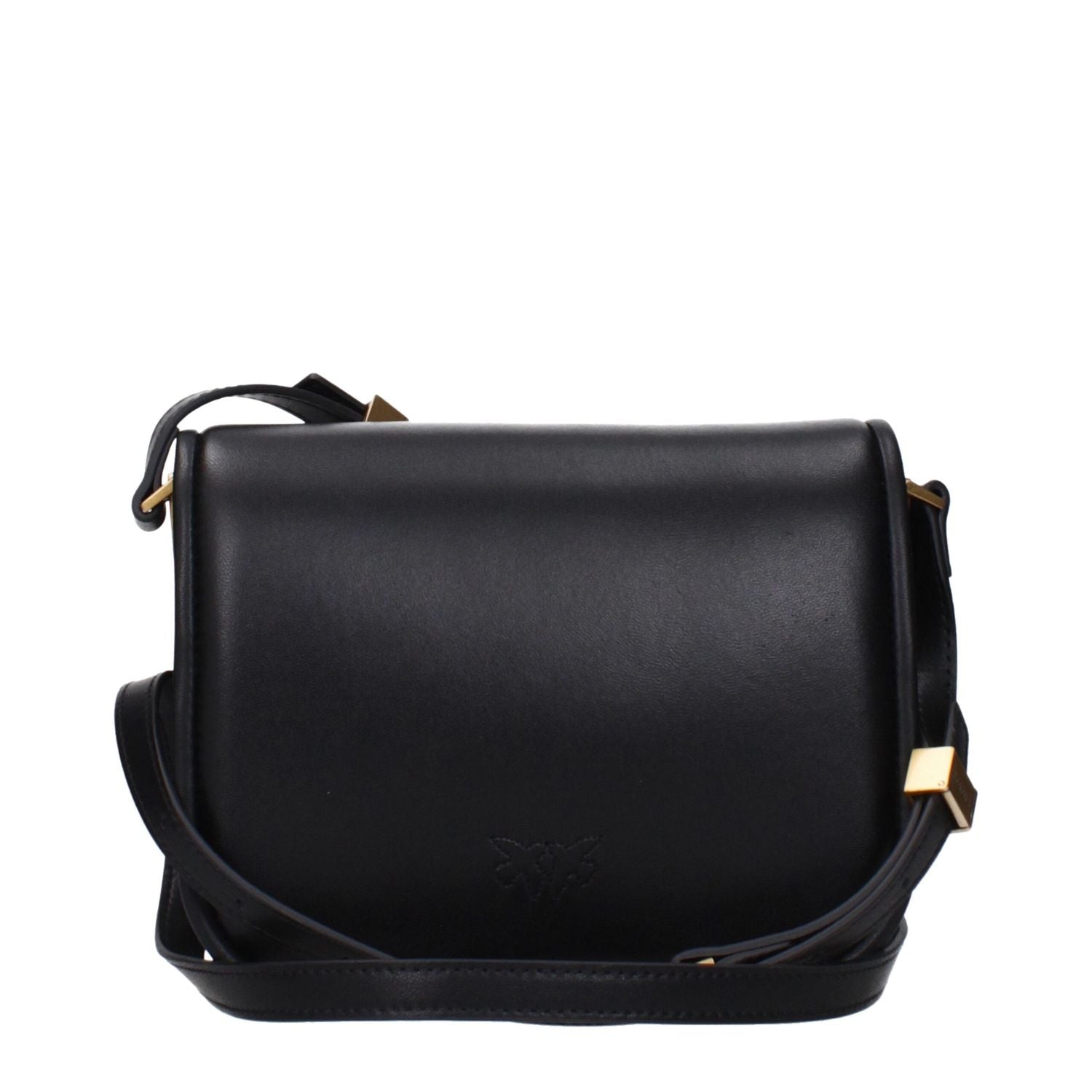 PINKO Black Leather Crossbody Bag