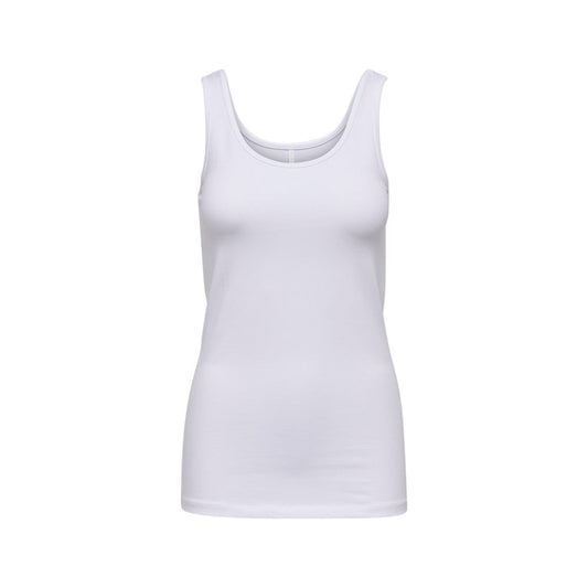 Only White Cotton Tank Tops 1728,71956299936,Clothing,IT44|L,New with tags,Only,T-Shirts - Clothing,Tank Tops - T-Shirts - Clothing,White,Women,XL