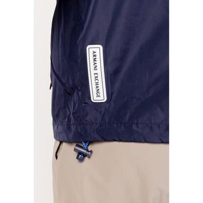 Armani Exchange Blue Polyester Shell Jacket 1728,71956299936,Armani Exchange,Blue,Clothing,IT46 | M,IT48 | L,IT54 | XXL,Jackets & Coats - Clothing,Men,New with tags,Shell Jackets - Jackets & Coats - Clothing