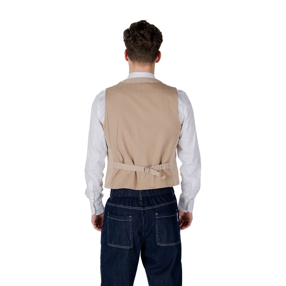 Gianni Lupo Beige Cotton Suit
