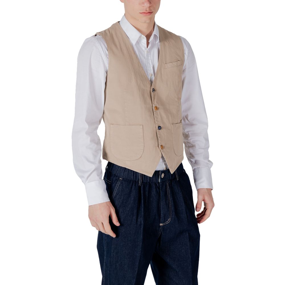 Gianni Lupo Beige Cotton Suit