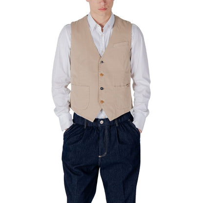 Gianni Lupo Beige Cotton Suit