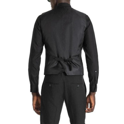 Antony Morato Black Polyester Waistcoat 1728,71956299936,Antony Morato,Black,Clothing,IT44 | XS,IT46 | S,IT52 | XL,Men,New with tags,Suits & Blazers - Clothing,Waistcoats - Suits & Blazers - Clothing