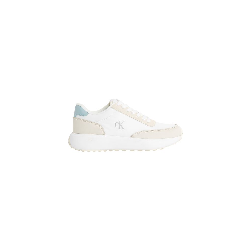 Calvin Klein Jeans Beige Leather Athletic Sneakers