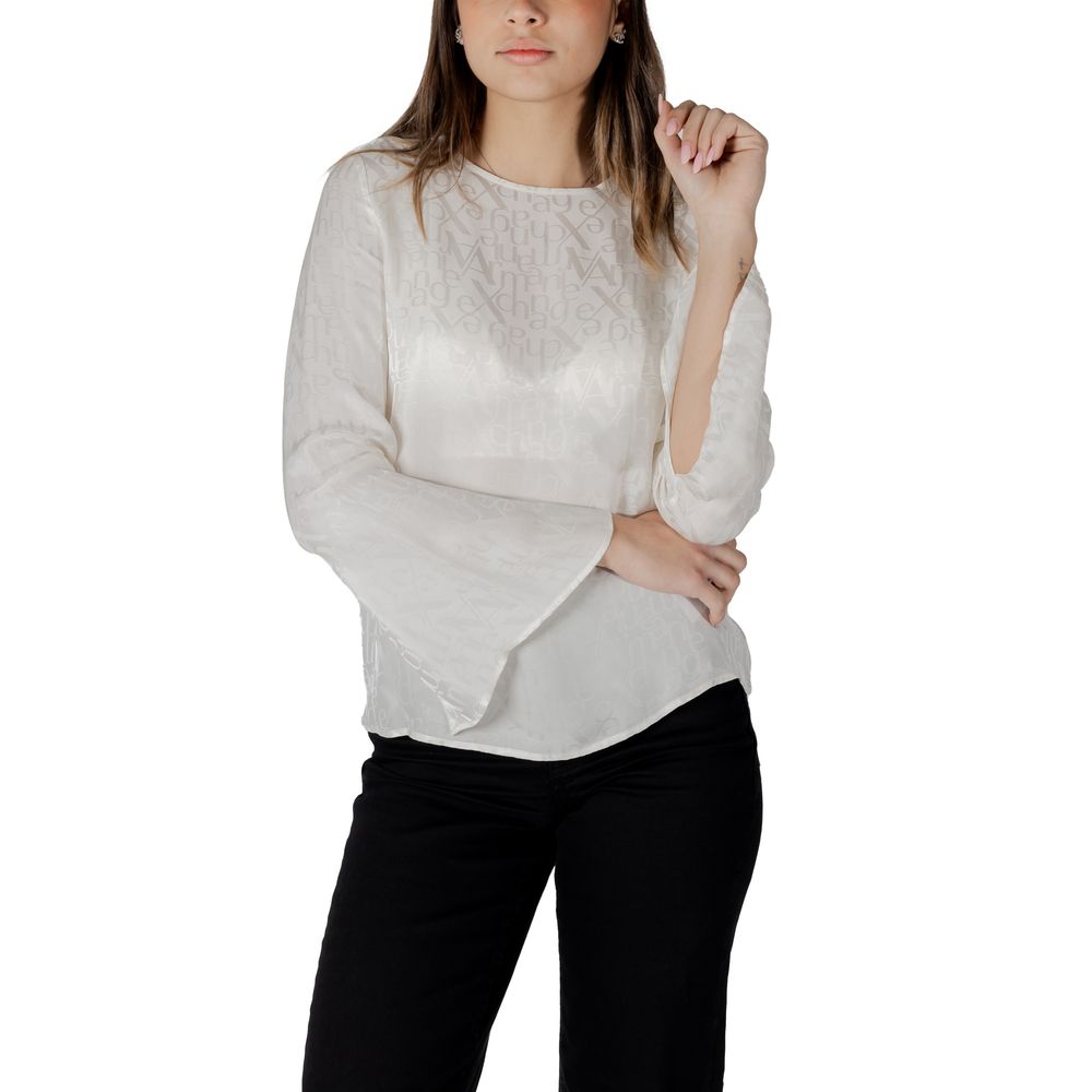 Armani Exchange Cream Viscose Blouse 1728,71956299936,Armani Exchange,Blouses - Shirts - Clothing,Clothing,Cream,IT38|XS,New with tags,Shirts - Clothing,Women