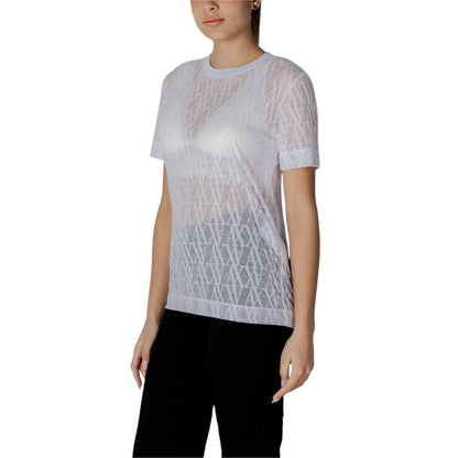 Armani Exchange White Polyester T-Shirt 1728,71956299936,Armani Exchange,Clothing,IT38|XS,New with tags,T-Shirts - Clothing,White,Women