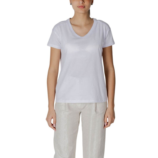 Armani Exchange White Cotton T-Shirt Armani Exchange