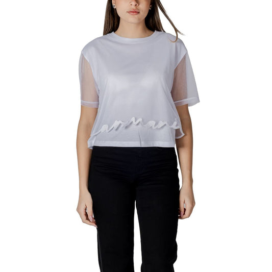 Armani Exchange White Cotton T-Shirt Armani Exchange