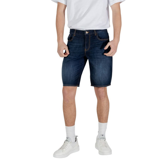 Armani Exchange Blue Cotton Bermuda Shorts 1728,71956299936,Armani Exchange,Bermuda - Shorts - Clothing,Blue,Clothing,Men,New with tags,Shorts - Clothing,W29,W31,W32,W33