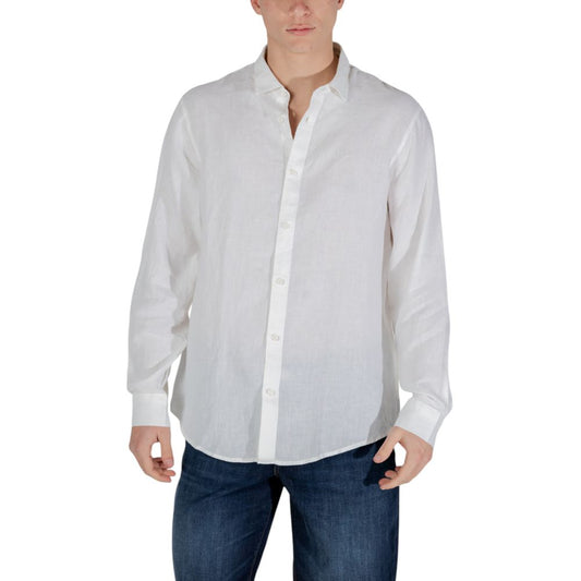 Armani Exchange White Linen Dress Shirt 1728,71956299936,Armani Exchange,Clothing,Dress Shirts - Shirts - Clothing,IT44 | S,IT46 | M,IT48 | L,IT52 | XL,IT54 | XXL,Men,New with tags,Shirts - Clothing,White