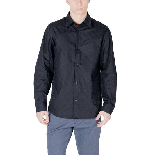 Armani Exchange Blue Cotton Shirt 1728,71956299936,Armani Exchange,Blue,Clothing,IT44 | S,Men,New with tags,Shirts - Clothing