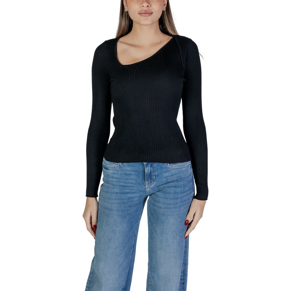 Vila Clothes Black Viscose Sweatshirt 1728,71956299936,Black,Clothing,IT38|XS,IT40|S,IT44|L,New with tags,Sweaters - Clothing,Sweatshirts - Sweaters - Clothing,Vila Clothes,Women