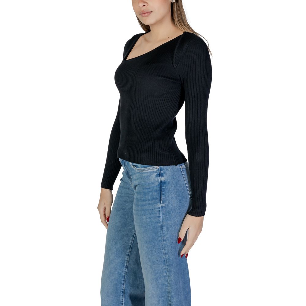 Vila Clothes Black Viscose Sweatshirt 1728,71956299936,Black,Clothing,IT38|XS,IT40|S,IT44|L,New with tags,Sweaters - Clothing,Sweatshirts - Sweaters - Clothing,Vila Clothes,Women
