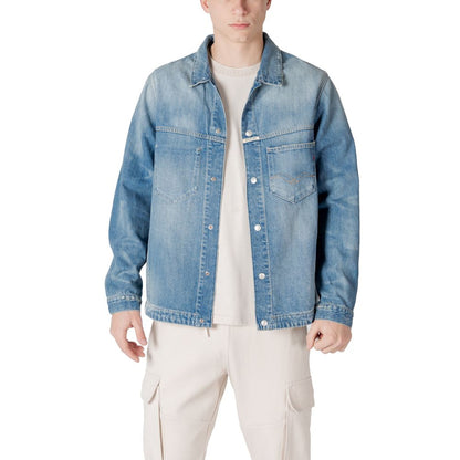 Replay Light Blue Cotton Denim Jacket 1728,71956299936,Clothing,Denim Jackets - Jackets & Coats - Clothing,IT46 | M,Jackets & Coats - Clothing,Light Blue,Men,New with tags,Replay