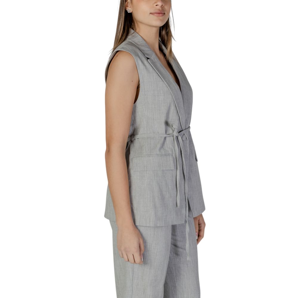 Vila Clothes Gray Recycled Polyester Waistcoat 1728,71956299936,Clothing,Gray,IT38|XS,New with tags,Suits & Blazers - Clothing,Vila Clothes,Waistcoats - Suits & Blazers - Clothing,Women