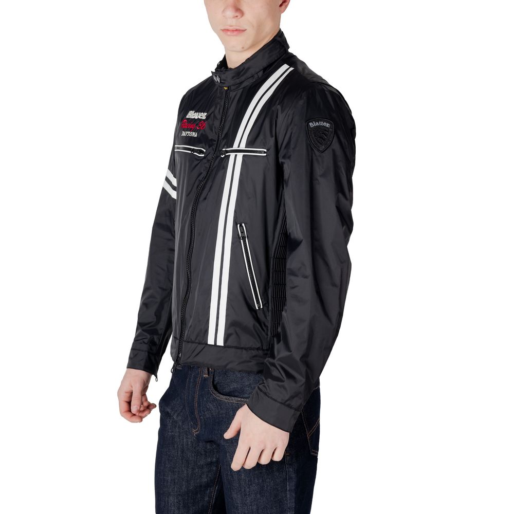 Blauer Black Polyamide Biker Jacket 1728,71956299936,Biker Jackets - Jackets & Coats - Clothing,Black,Blauer,Clothing,IT48 | L,IT52 | XL,Jackets & Coats - Clothing,Men,New with tags