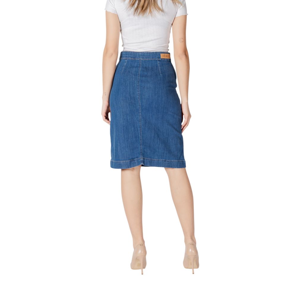 ICHI Blue Cotton Long Skirt 1728,71956299936,Blue,Clothing,ICHI,IT40|S,IT44|L,Long - Skirts - Clothing,New with tags,Skirts - Clothing,Women
