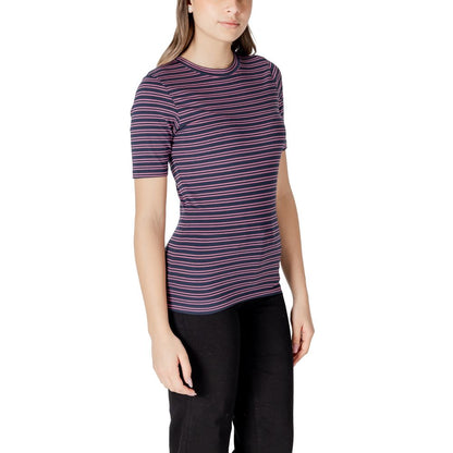 ICHI Bicolor Cotton T-Shirt 1728,71956299936,Bicolor,Clothing,ICHI,IT38|XS,New with tags,T-Shirts - Clothing,Women
