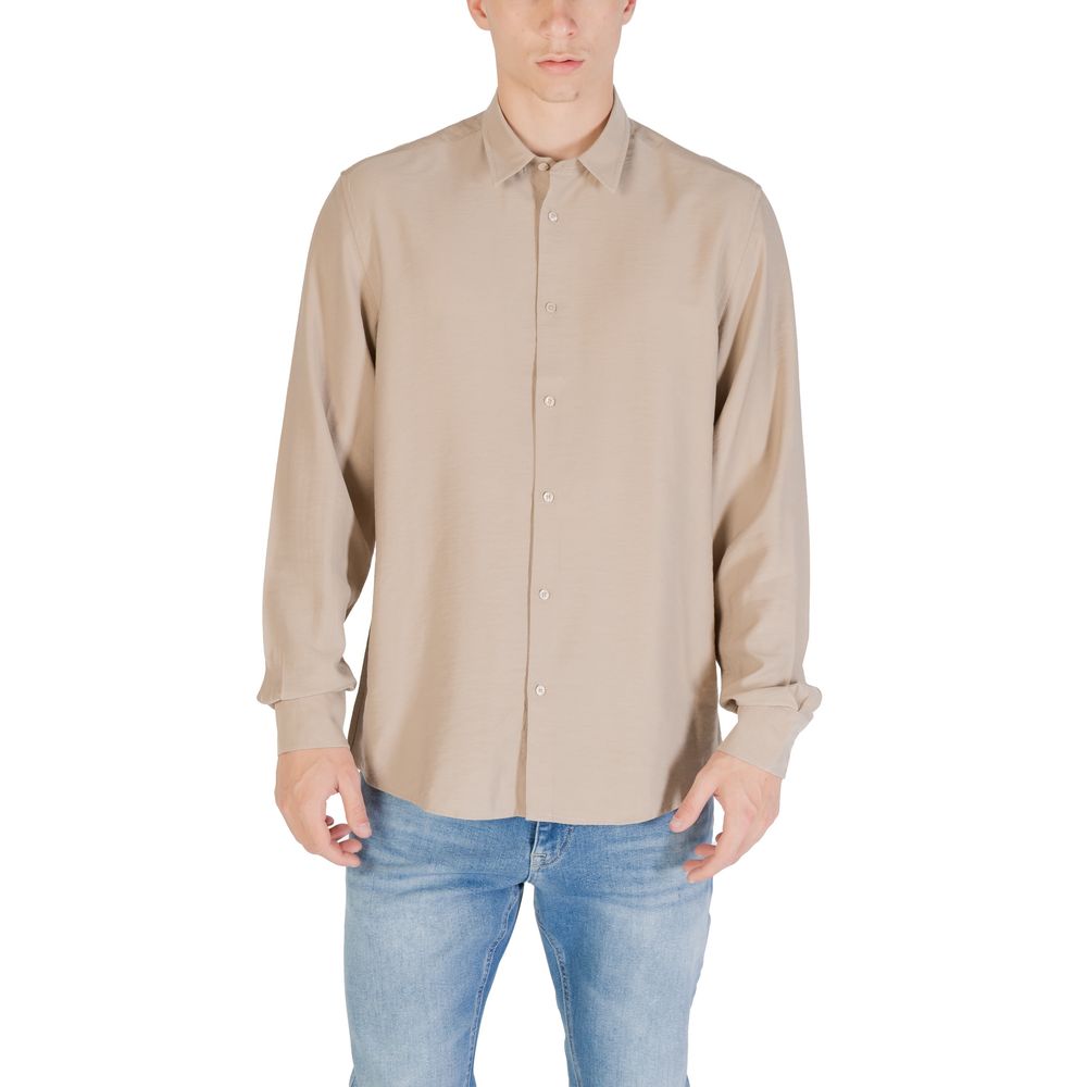 Antony Morato Beige Viscose Dress Shirt