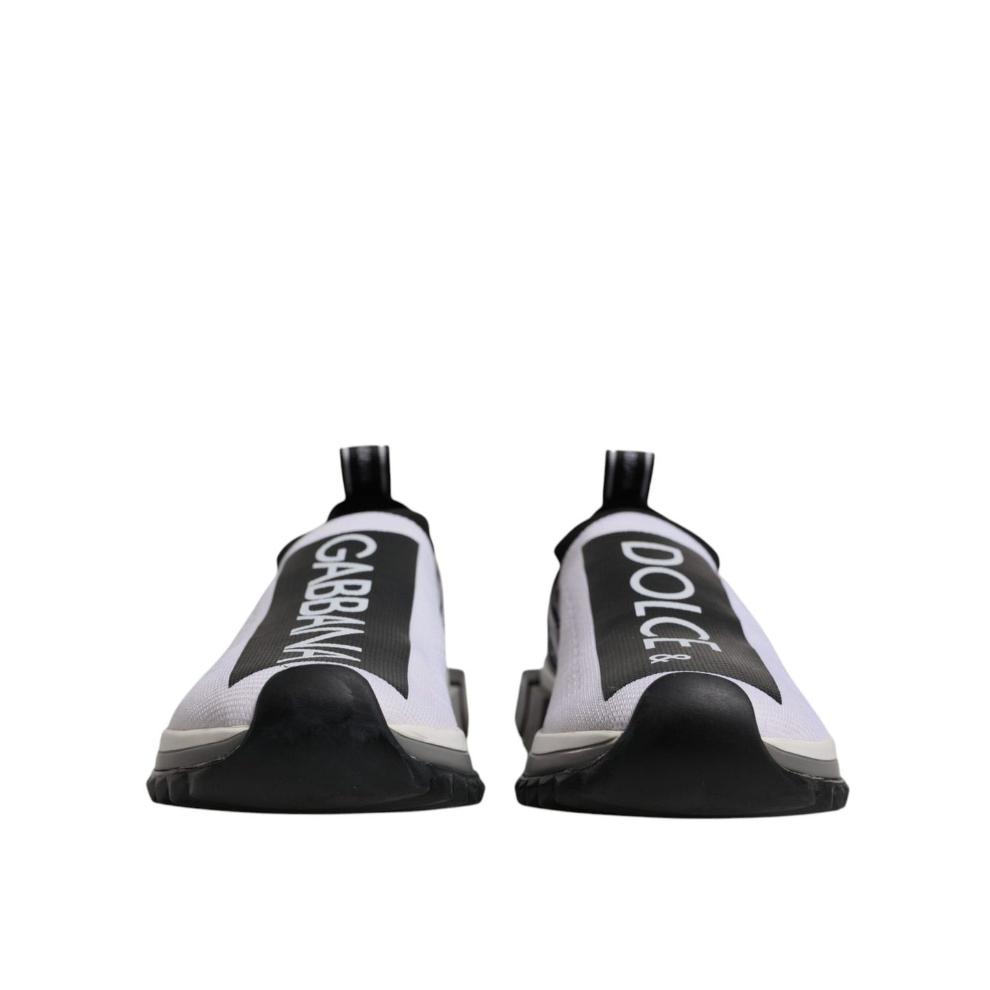 Dolce & Gabbana Black White Slip On Sorrento Sneakers Shoes