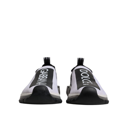 Dolce & Gabbana Black White Slip On Sorrento Sneakers Shoes