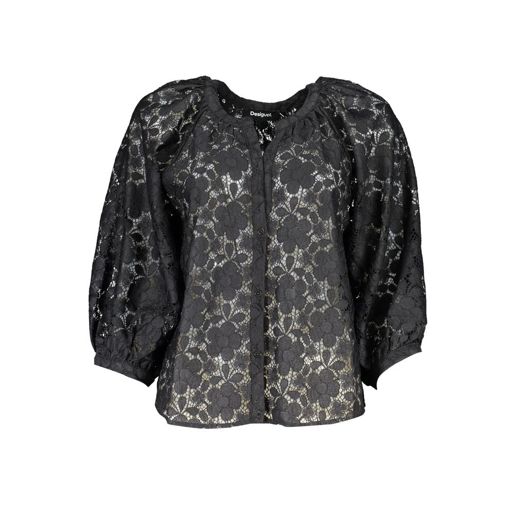 Desigual Black Polyester Pattern Shirt