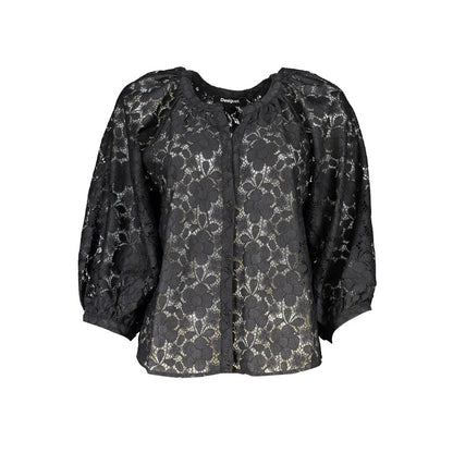 Desigual Black Polyester Pattern Shirt