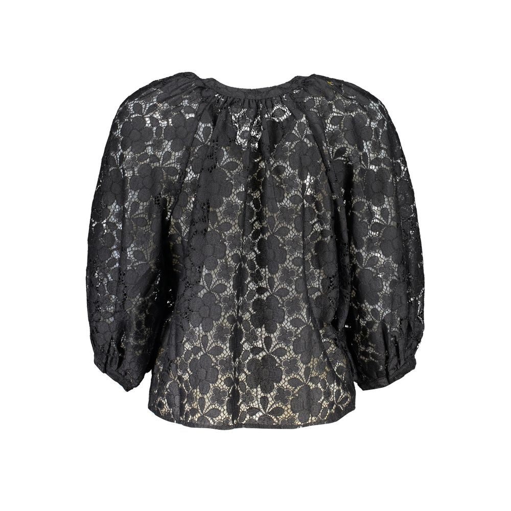 Desigual Black Polyester Pattern Shirt