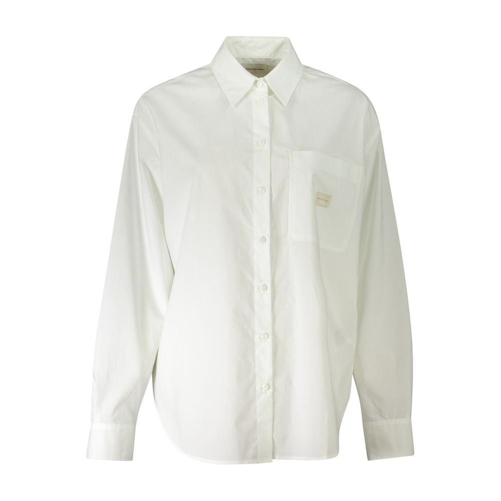 Calvin Klein Bianco Cotton Woman Shirt