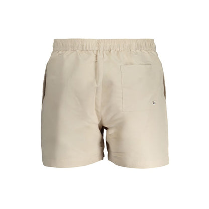 Calvin Klein Beige Polyester Men's Boxer Swimwear