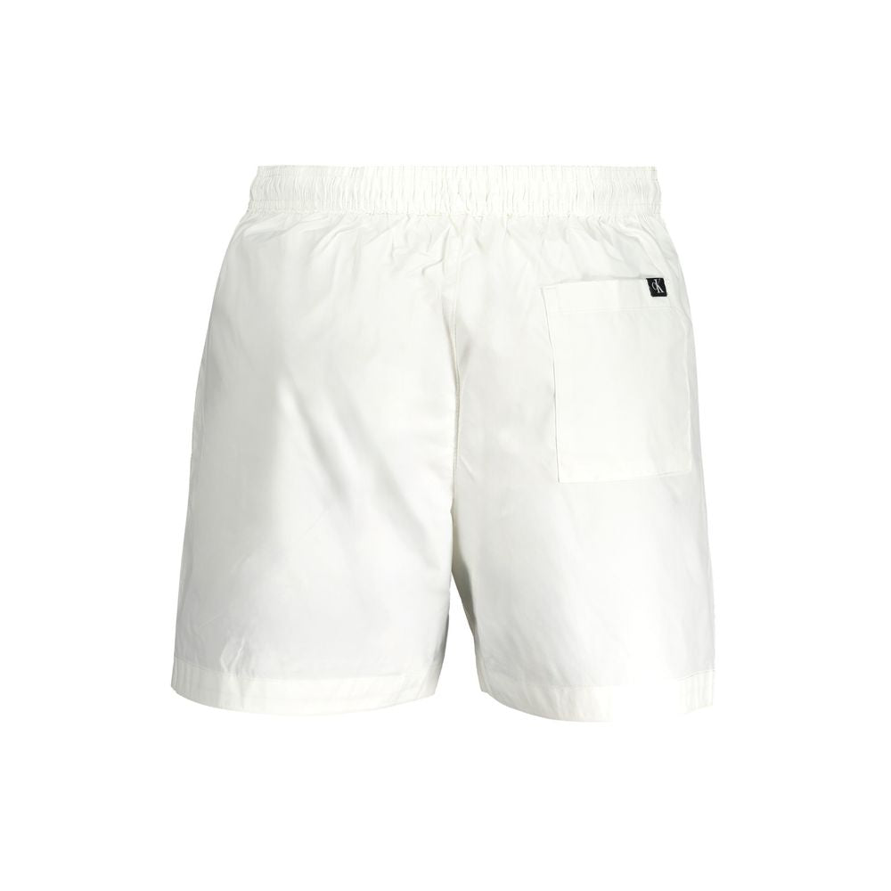 Calvin Klein White Polyester Men's Swim Boxer