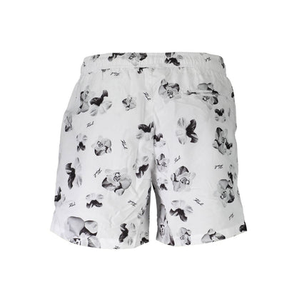 Karl Lagerfeld White Polyester Men's Swim Boxer