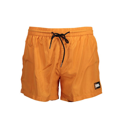 Karl Lagerfeld Arancione Polyester Men Swim Boxer