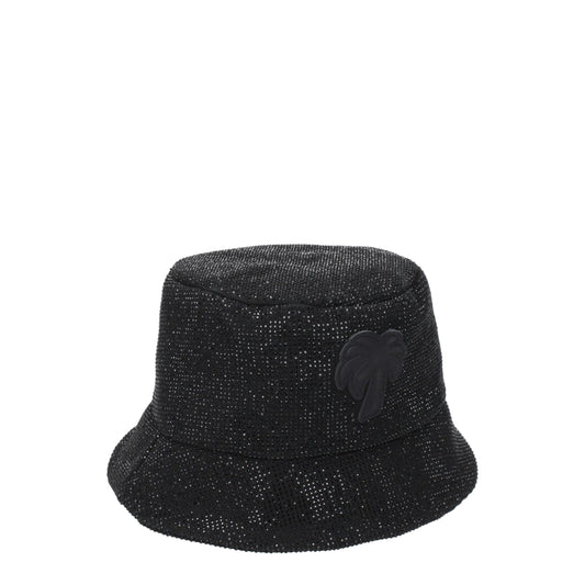 Palm Angels Black Cotton Bucket Hat