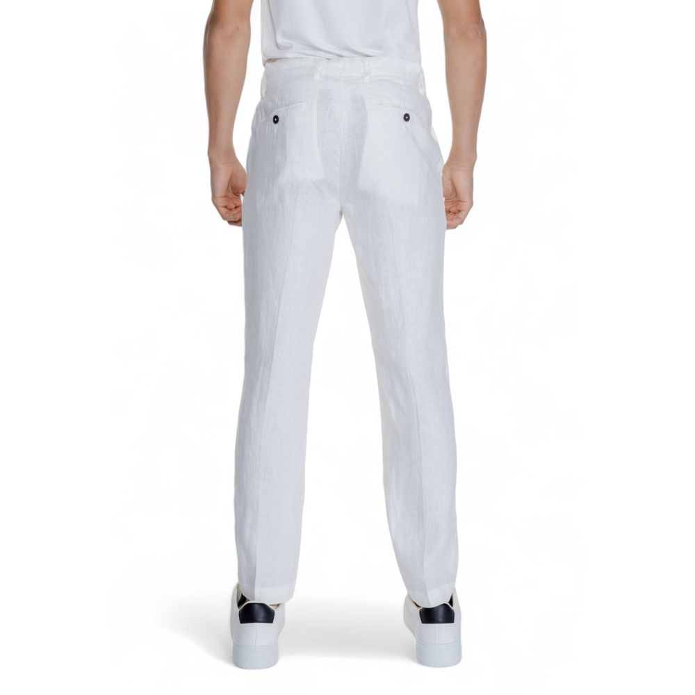 Borghese White Linen Casual Pants 1728,71956299936,Borghese,Casual Pants - Pants - Clothing,Clothing,IT50 | L,IT54 | XXL,Men,New with tags,Pants - Clothing,White
