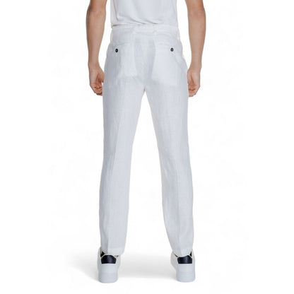 Borghese White Linen Casual Pants 1728,71956299936,Borghese,Casual Pants - Pants - Clothing,Clothing,IT50 | L,IT54 | XXL,Men,New with tags,Pants - Clothing,White
