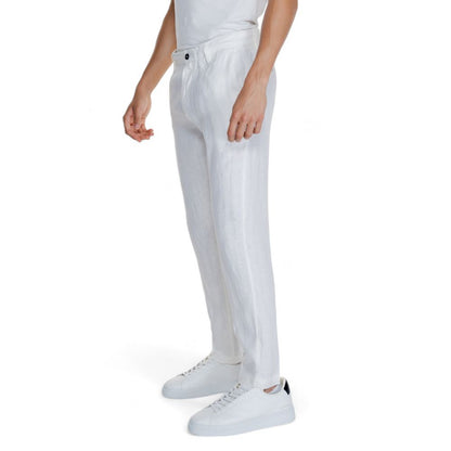 Borghese White Linen Casual Pants 1728,71956299936,Borghese,Casual Pants - Pants - Clothing,Clothing,IT50 | L,IT54 | XXL,Men,New with tags,Pants - Clothing,White