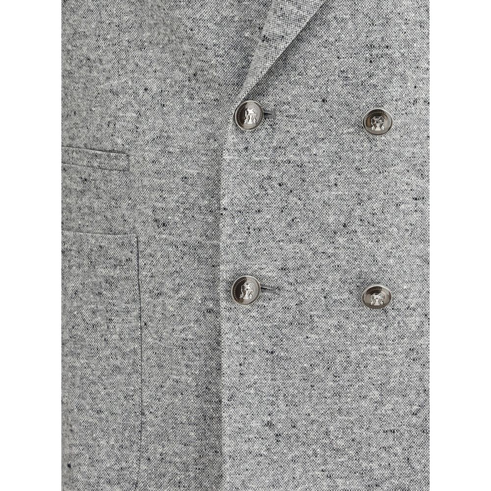 Brunello Cucinelli Gray Wool Blazer