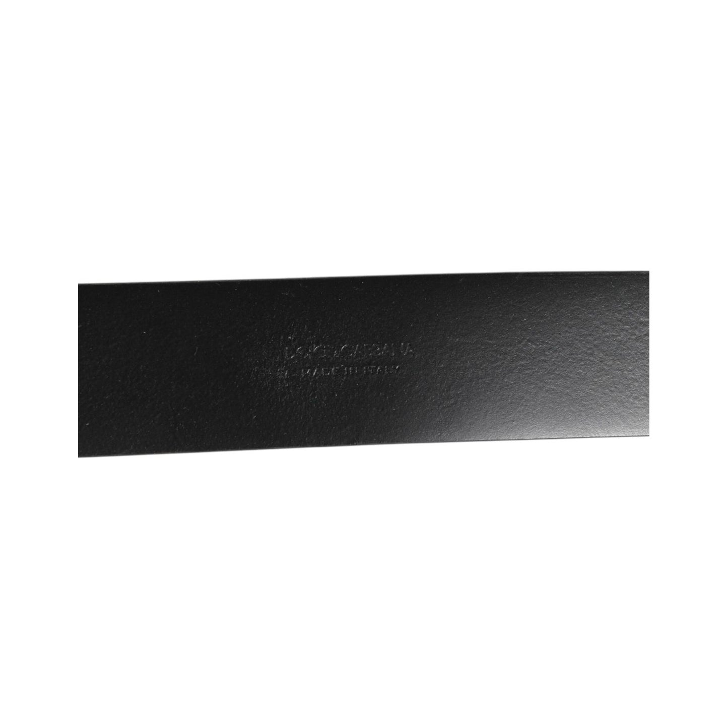 Dolce & Gabbana Black Leather Side Rings Brass Buckle Belt