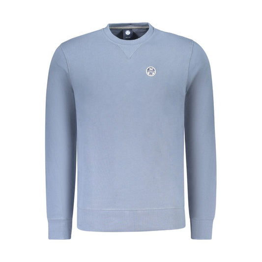 North Sails Blue Cotton Men Sweatshirt