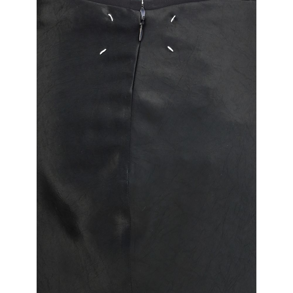 Margiela Black Acetate Midi Skirt