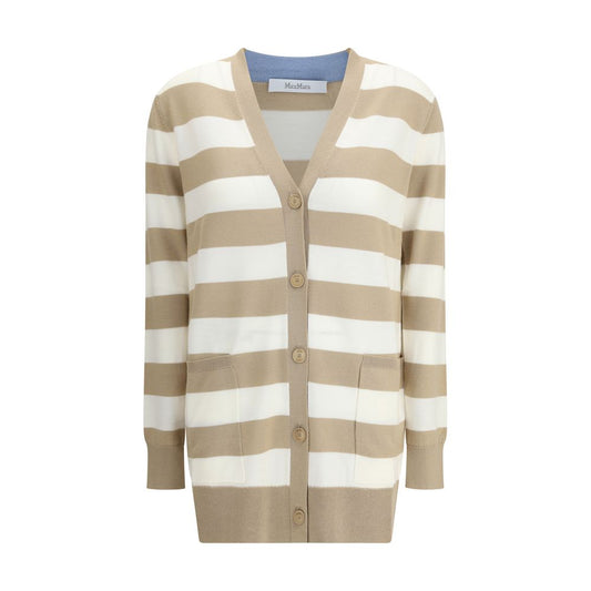 Max Mara Multicolor Fleece Wool Cardigan