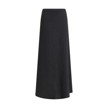Max Mara Black Viscose Long Skirt