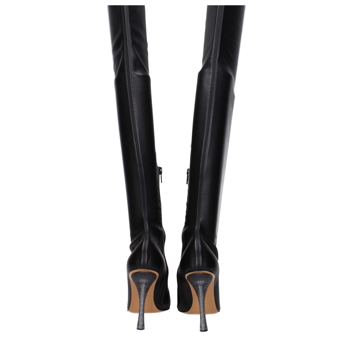 Off-White Black Leather Over The Knee