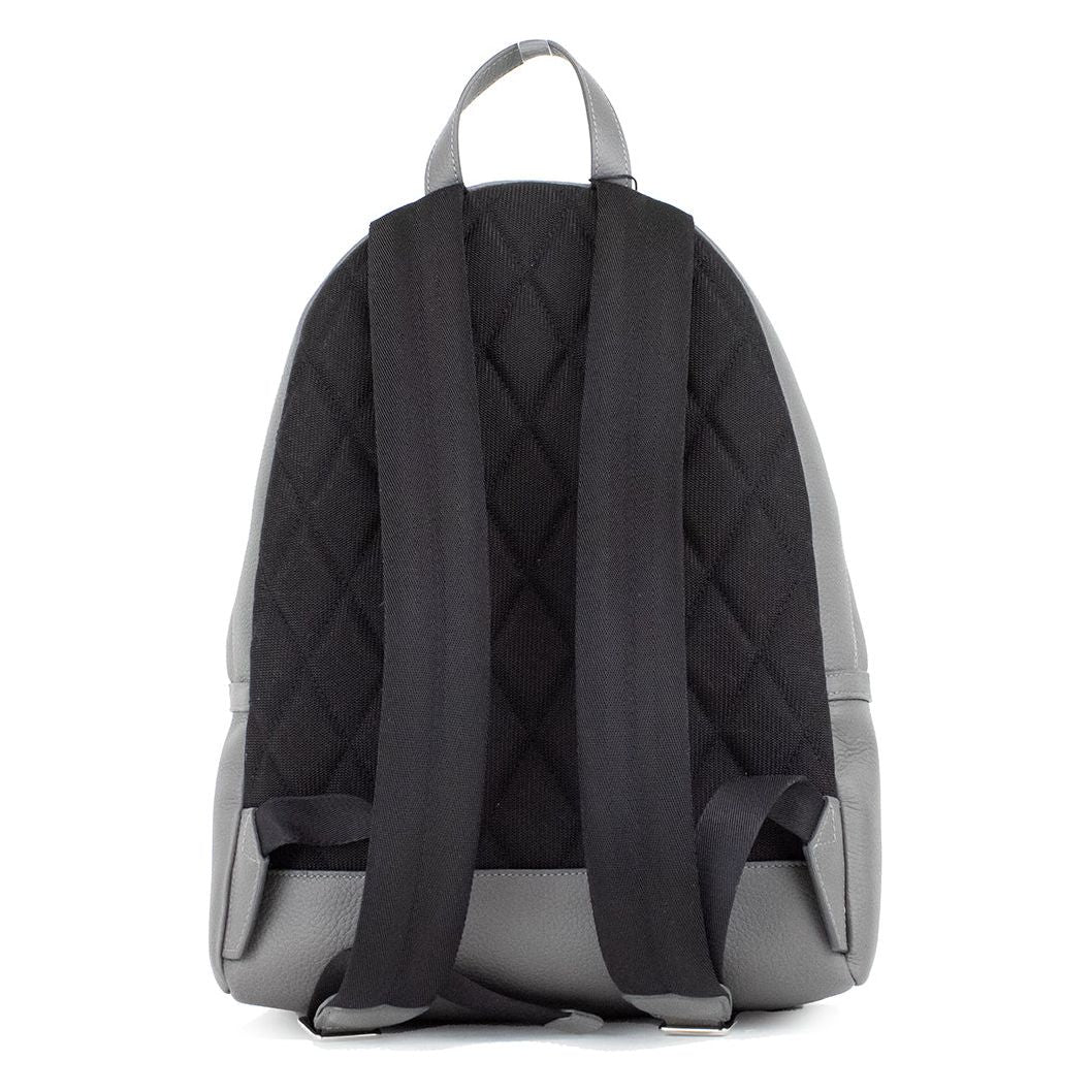 Burberry Abbeydale Branded Charcoal Grey Pebbled Leather Backpack Bookbag abbeydale-branded-charcoal-grey-pebbled-leather-backpack-bookbag