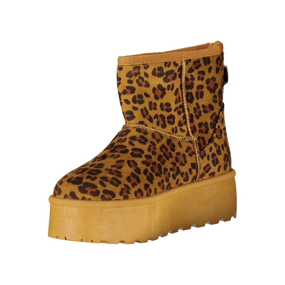 Laura Biagiotti Marrone Polyester Women Ankle Boot