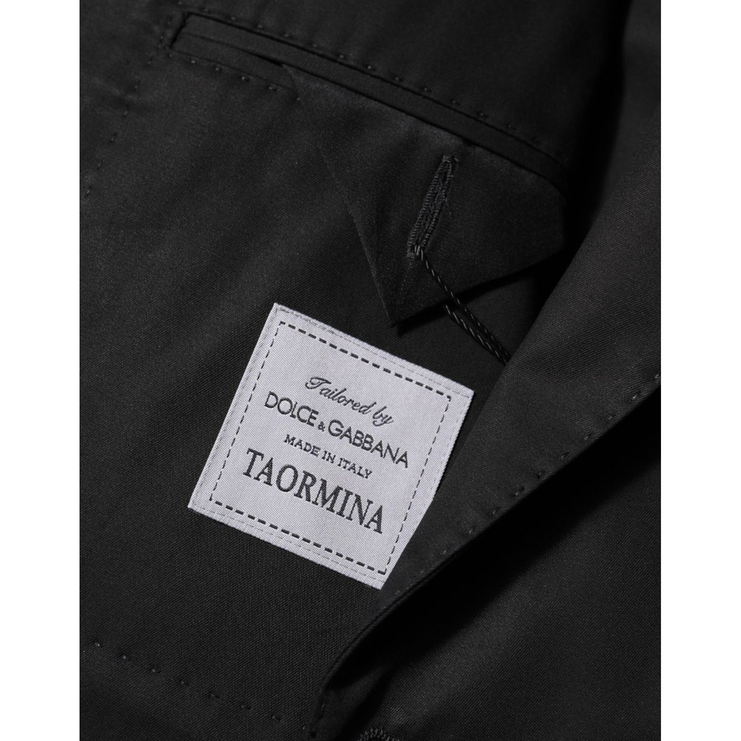 Dolce & Gabbana Black Wool 2 Buttons Suit Men Jacket Blazer