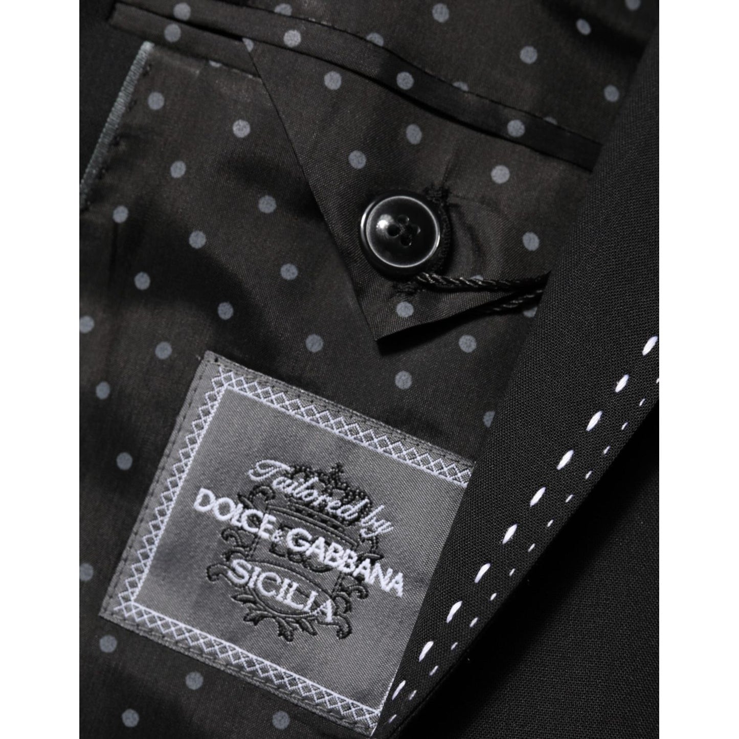 Dolce & Gabbana Black SICILIA 2 Buttons Suit Jacket Blazer
